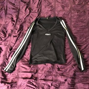 Vintage SFSU cropped long sleeve athletic top